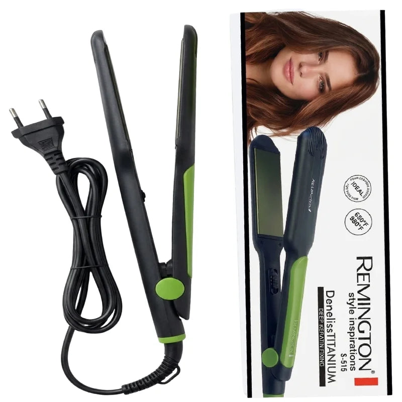 REMINGTON S-515 Hair Straightener & Curler | Deep Keratin Fixing  | Deneliss Titanium | Adjustable Temperature | For All Hair Types