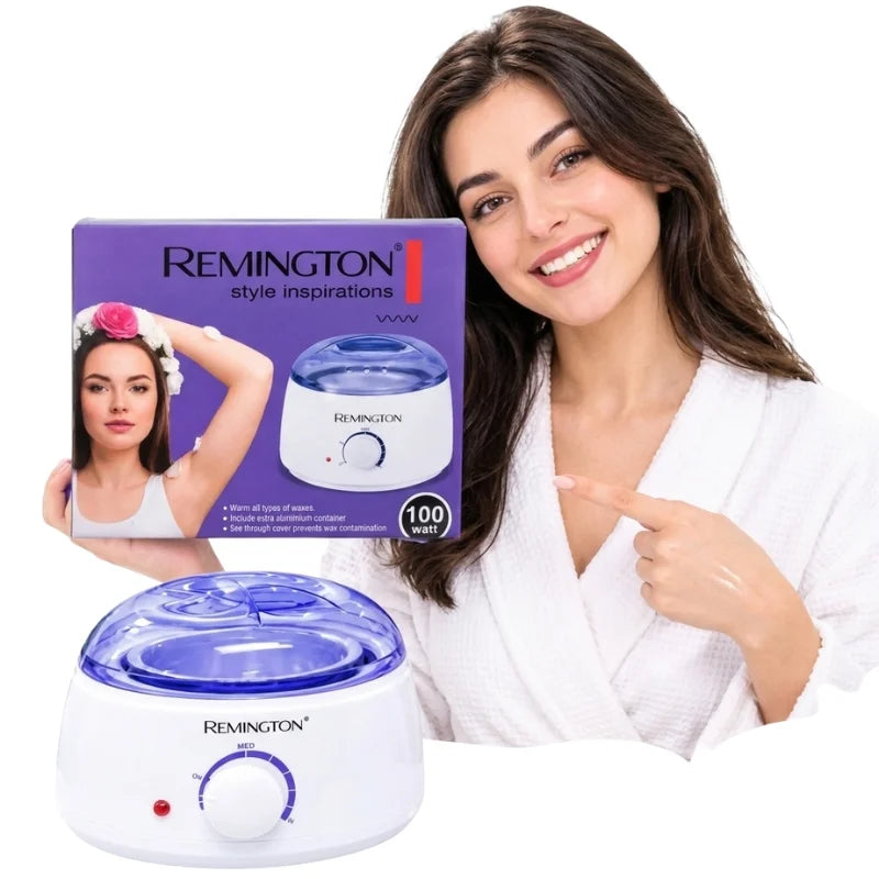 Remington Wax Melting Machine for Hair Removal |  Model FJF508-1 | Electric Wax Warmer with 2 Aluminum Pots | Adjustable Temperature Control up to 80°C | 100W