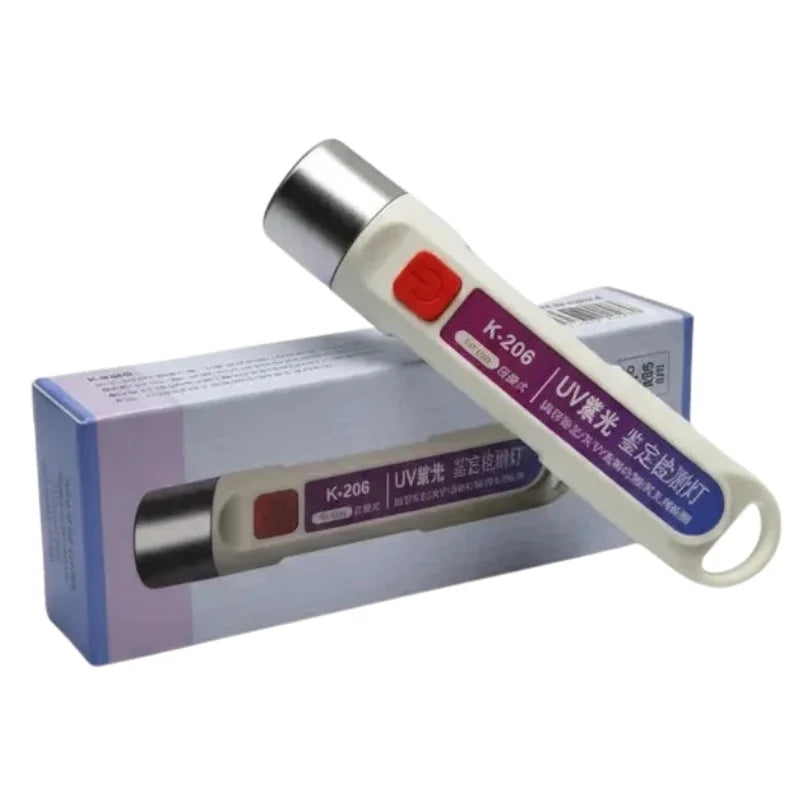 UV Currency Checker Rechargeable Light |  K-206 365nm | Portable UV Torch for Banknote Security Features, Fluorescent Detection & Inspection