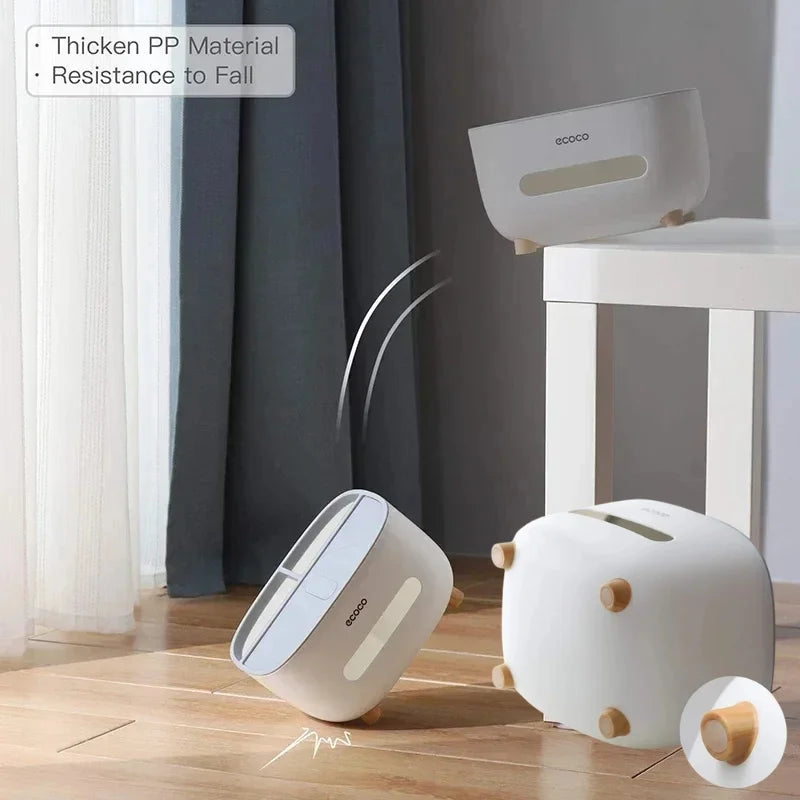 ECOCO Tissue Box with Multifunctional Storage Drawer | Creative Desk Organizer & Tissue Holder | Remote Control & Stationery Organizer | Kitchen, Living Room & Office
